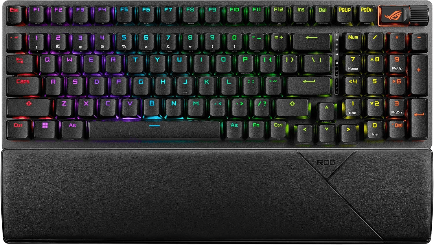 ASUS ROG Strix Scope II 96 Wireless Mechanical Gaming Keyboard – 96% Full-Size, Tri-Mode Connectivity, Hot Swappable Pre-lubed ROG NX Snow Linear Switches, PBT Keycaps, RGB, PC/Mac Support-Black
