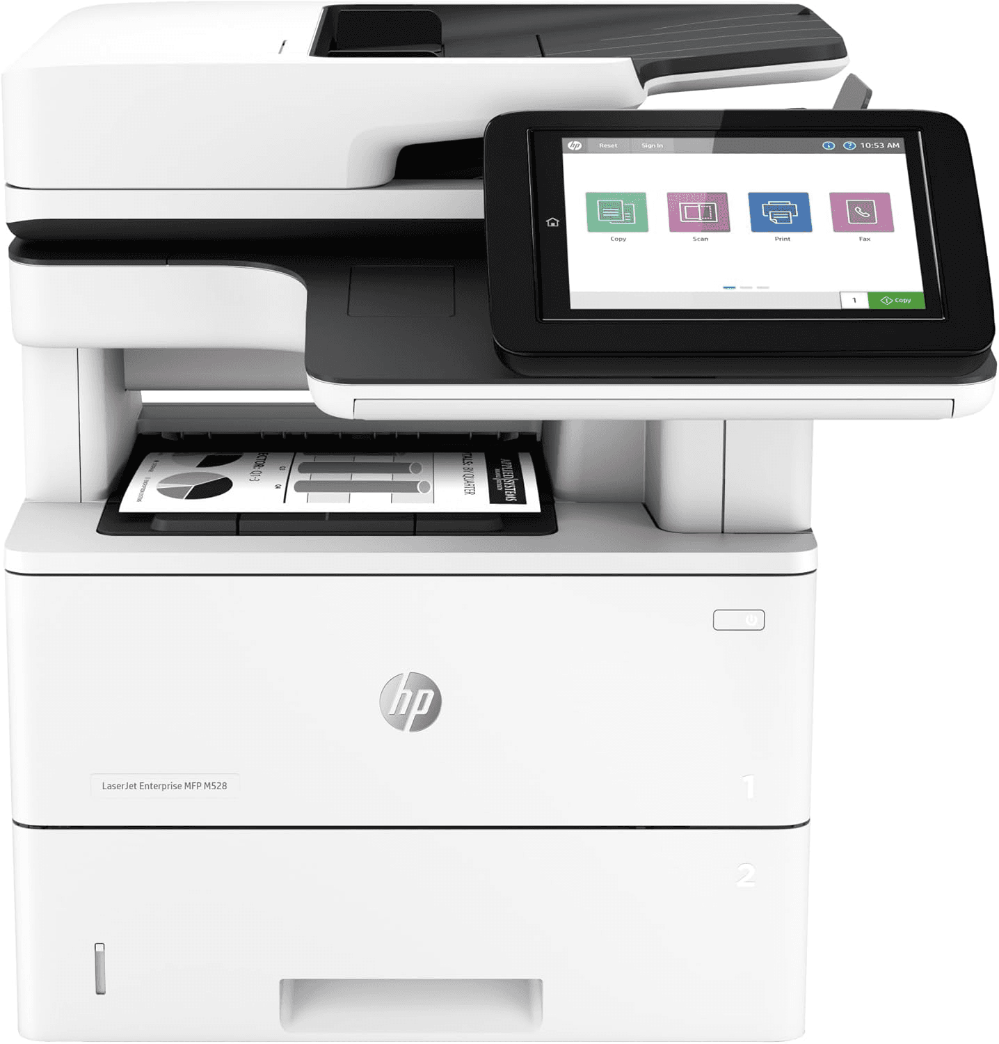 HP LaserJet Enterprise MFP M528dn Monochrome All-in-One Printer with Built-in Ethernet & 2-Sided Printing (1PV64A)