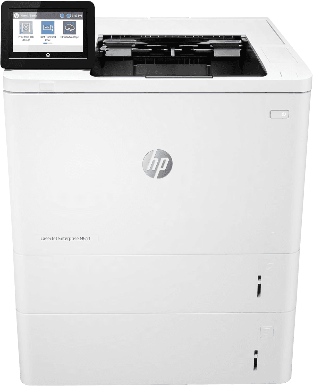 HP LaserJet Enterprise M611x Black and White Printer with Built-in Ethernet, 2-Sided Printing & Extra Paper Tray (7PS85A) White