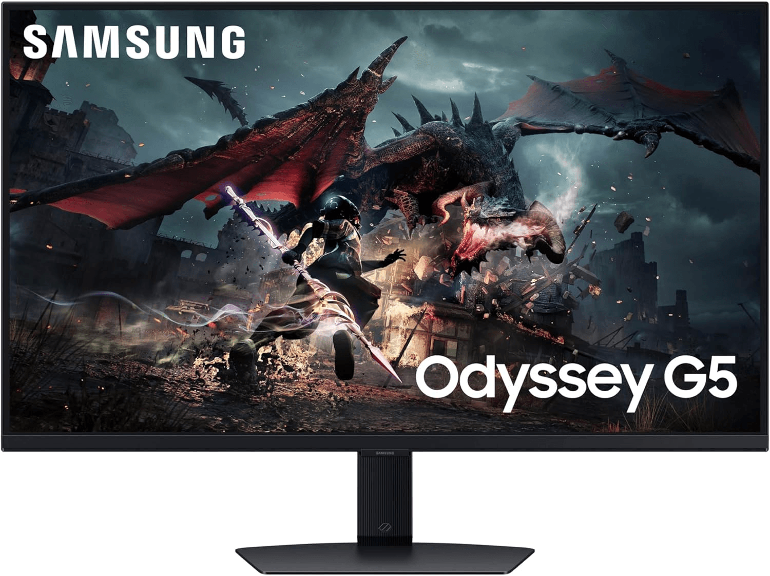 Samsung 32-Inch Odyssey G50D Series QHD Fast IPS G-Sync Compatible Gaming Monitor, 1ms, VESA DisplayHDR 400, 180Hz, AMD FreeSync, Adjustable Stand, Eye Saver Mode, LS32DG502ENXZA