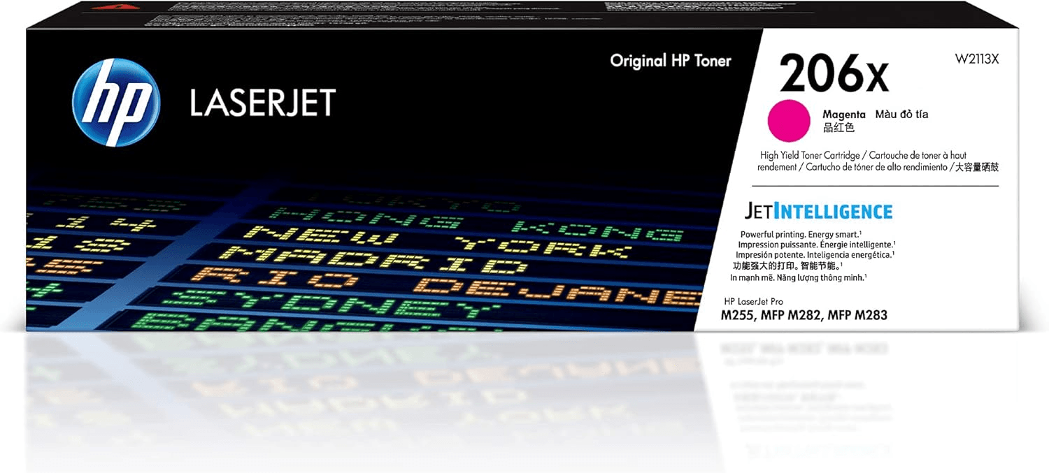 HP 206X Magenta Toner Cartridge | Works with Color LaserJet Pro M255, MFP M282, M283 Series | W2113X